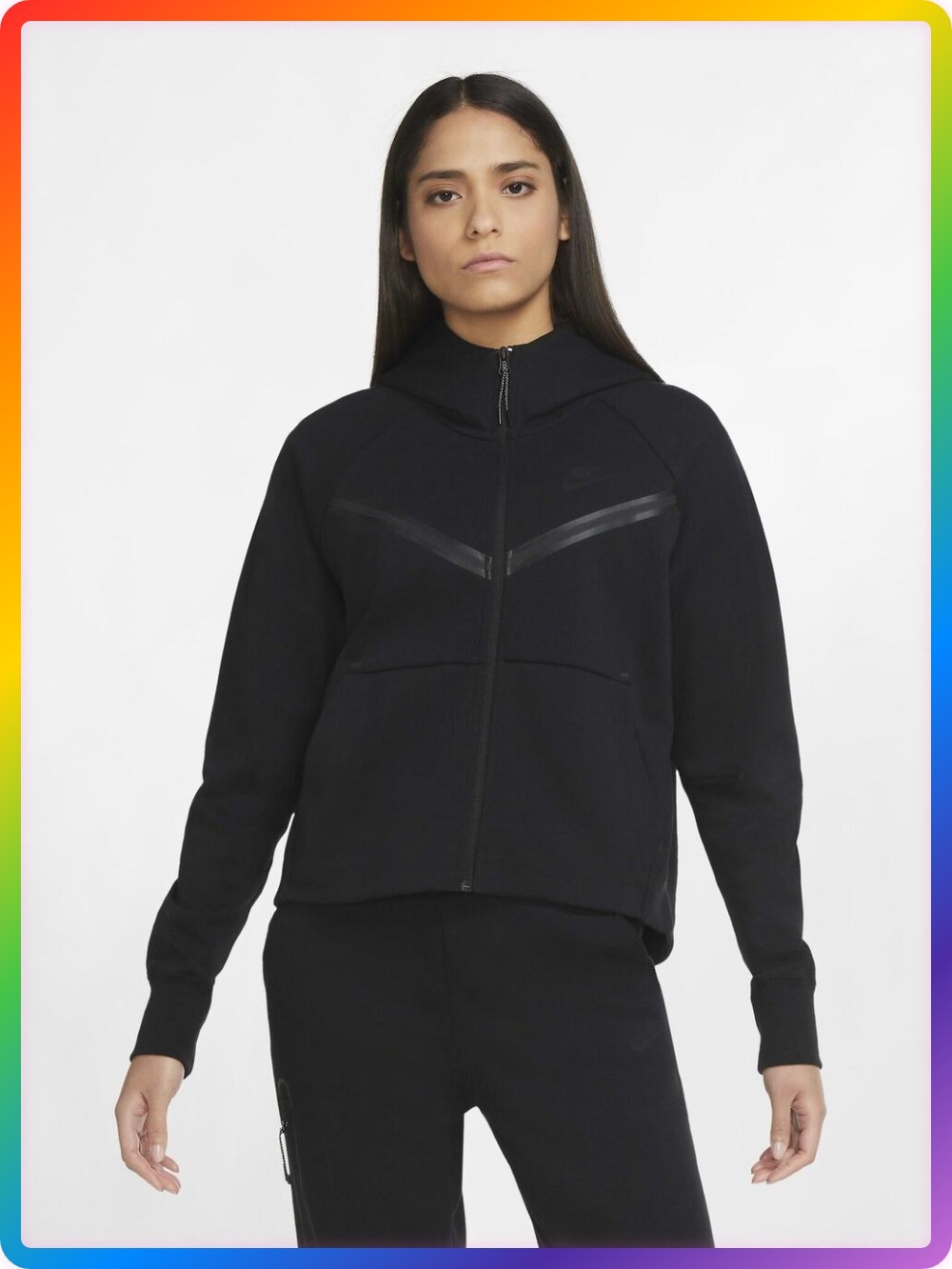 Nike Sportswear Tech Fleece Windrunner Full Zip Hoodie WOMENS L Oversized Jacket
